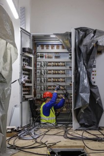 28.10.2020, Oberhausen, Ruhr area, North Rhine-Westphalia, Germany - Switchgear, electrical