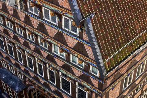Facade of the Knochenhaueramtshaus am Marktplatz, Hildesheim, Lower Saxony, Germany