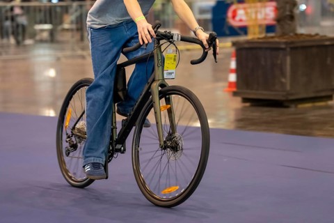 Test drives of new bikes at the public exhibition Fahrrad Essen, in the halls of Messe Essen,