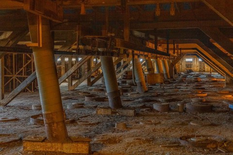 Abandoned factory building at Camp Les Milles, memorial and museum for the former internment camp