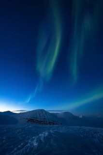 Northern Lights (Aurora borealis), Stora Sjöfallet National Park, Laponia World Heritage Site,