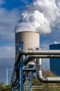 The UNIPER Datteln 4 coal-fired power plant, power plant block and cooling tower, cogeneration,