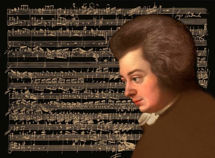 Wolfgang Amadeus Mozart, 1756 – 1791, composer of classical music, First Viennese School, notesheet