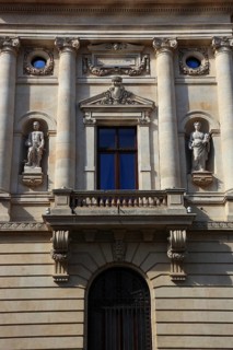 Romania, capital Bucharest, Bucuresti, Romanian National Bank building in the old town, is the