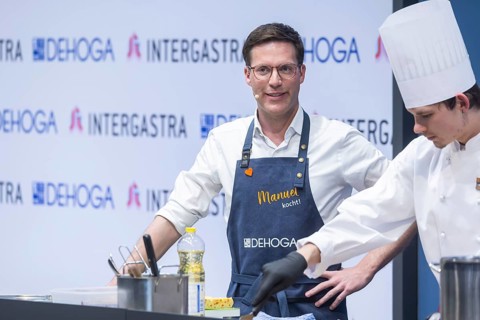 Manuel is cooking! at Intergastra in Stuttgart. DEHOGA Baden-Württemberg event with Manuel Hagel,