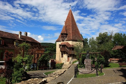 Romania, the shoemaker's tower, Turnul Cizmarilor in the historic old town of Sighisoara, German