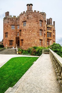 Autumn colors over Powis Castle and Garden, Welshpool, Powys, Wales, UK