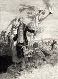 Scene from Zahme Xenien, a rhymed distich by Johann Wolfgang von Goethe and Friedrich Schiller