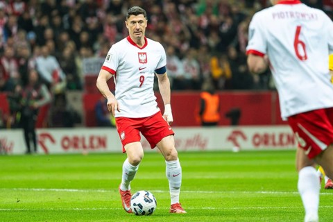 WARSAW, POLAND - MARCH 21, 2025: Qualifications for FIFA World Championship 2026. Match Poland -