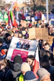 Demonstration of more than 14000 people against the AfD and the Merz-CDU and their asylum policy,