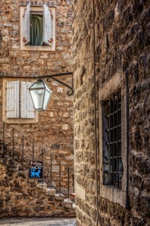 Alstadtgasse with cat, Budva, Montenegro, Budva, Montenegro