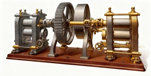 Historical illustration, 19th Century, machine for coin production, prerefiner or pre-roller, 1896