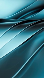 Smooth metallic blue abstract waves flow in a captivating design in 3D. The sleek curves and