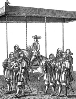 Receiving of Emperor Leopold I under a canopy in Nuremberg, 1658
