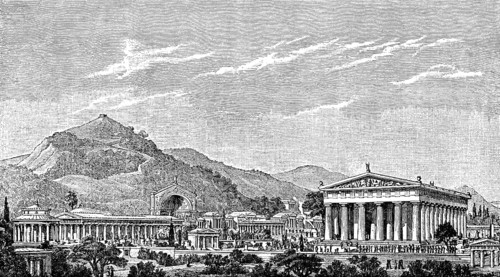 The reconstruction of Olympia in ancient Greece