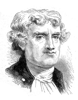 Thomas Jefferson, 13 April 1743, 4 July 1826, one of the founding fathers of the United States,