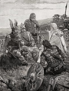 Wulfila or Ulfilas, c.?311–383 explaining the Gospels to the Goths