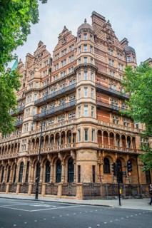The facade on Hotel Principal on Russell Square, Bloomsbury, Camden, West End, London, England, UK,