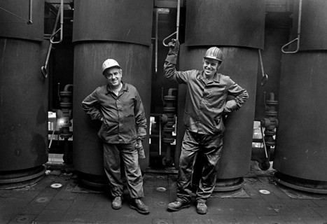 Essen, DEU, 17.11.85 - Workers at the Zollverein coking plant. The coking plant was discontinued in
