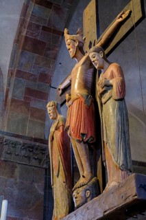 Romanesque crucifixion group, collegiate church, St Candidus and Korbinian, San Candido, Val