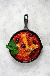 Pollo alla romana, Roman chicken, homemade, no people
