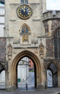 Historic church of Saint John in the Wall, forming part of the medieval city wall, Broad Street,