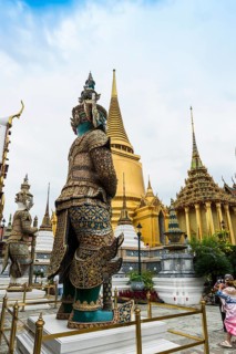 Wat Phra Kaeo temple, old royal palace, Bangkok, Thailand