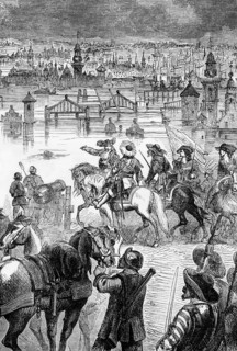 Amsterdam was flooded on the orders of the Prince of Orange. During the Franco-Dutch War of 1672,