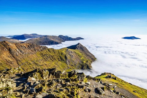 Snowdon Massif, Snowdon Range, Snowdonia, North Wales, UK