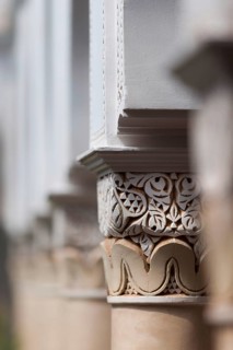 Columns in Riad, Column, traditional, decorated, ornament, decoration, art, construction, building,