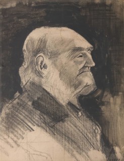 Bald-Headed Orphan Man (1883), painting by Vincent Willem van Gogh (born 30 March 1853 in