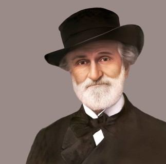 Giuseppe Fortunino Francesco Verdi, 1813 – 1901, Italian composer, digitally edited after a
