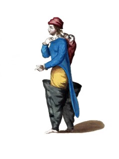 Historical clothing, fashion over time, clothing of an Eskimaux Indian woman from Labrador in 1766,
