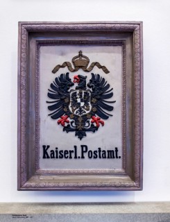 Historical exhibits at the Museum of Communication in the former Reich Post Ministry on Leipziger