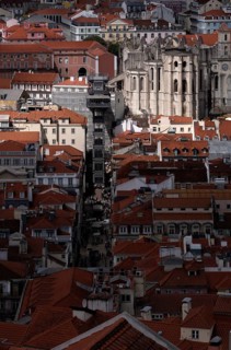 View from Castelo de São Jorge to old town, Elevador de Santa Justa lift, Museu Arqueológico do