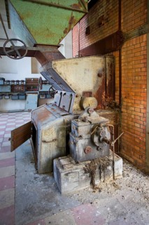 Industrial ruin, economic crisis theme