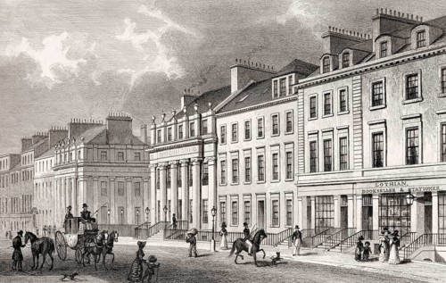 East Side of St Andrew's Square, Edinburgh, Scotland, 19th century, from Modern Athens by Th. H.