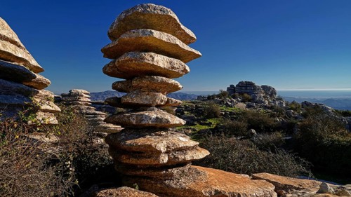 El Torcal National Park, karst formations, stones, rock formations, rocks, Andalusia, Spain,
