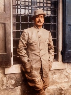 Giacomo Puccini, 1858 –1924, Italian composer, digitally edited according to a photograph