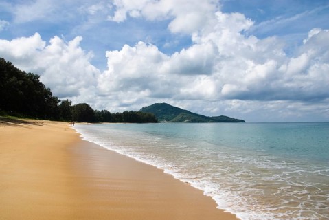 Mai Khao Beach in the north of the Thai holiday island Phuket, Thailand, Siam, Asia, Southeast