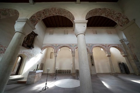 Romanesque basilica Bursfelde Abbey, Hemeln, Hannoversch Münden, Lower Saxony, Germany