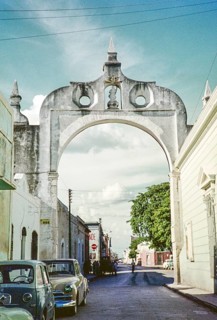 Arch of San Juan, built in 1690, Arco de San Juan, Merida, Yucatan, Mexico 1961