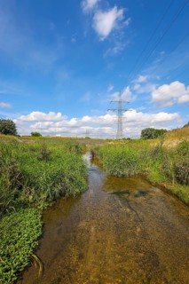 Bottrop, North Rhine-Westphalia, Germany - Renaturalised Boye, the tributary of the Emscher, was