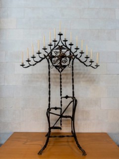 Candlestick in the interior of the Sagrada Family, Church of the Atonement of the Holy Family,