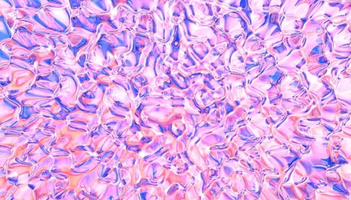 A vibrant abstract texture with fluid shapes in pink and blue colors, creating a mesmerizing and