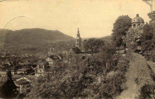 Historical postcard around 1910, Baden-Baden, spa town in the Black Forest, Baden-Württemberg,