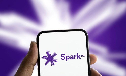 Spark nz logo is displayed on smartphone. Spark New Zealand Limited is a New Zealand