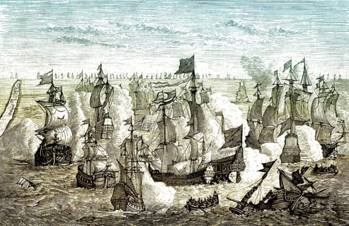 The fleet of Emperor Charles V, 1500 - 1558, Habsburg, King Charles I or Carlos I of Spain, Holy