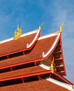 Roof of Wat Mai Suwannaphumaham Monastery, Luang Prabang, Laos