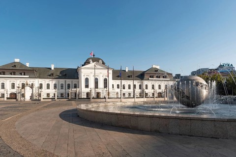 Bratislava, Slovakia. October 3rd 2023 The Grassalkovich Palace. The official residence of the